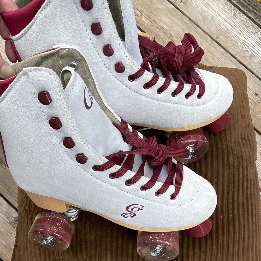 Roller Derby Candi Grl Womens Size 11 Carlin Quad Roller Skates Blue Burgundy
